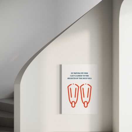 Scuba Diving, Art Print, .Minimalist, Wall Art, Digital Poster